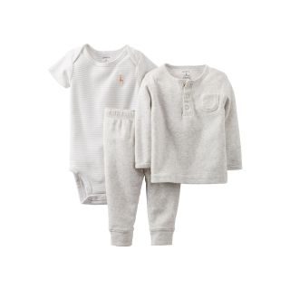 Carters Giraffe 3 pc. Set   newborn 12m, Gray, Gray