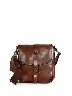 Polo Ralph Lauren Leather Camera Bag   Dark Brown