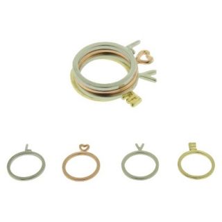 Womens Four Piece Love Rings   Silver/Gold/Rose Gold
