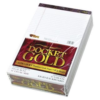 TOPS Docket Gold Perforated Pad, Legal Size   White (50 Sheets Per Pad)