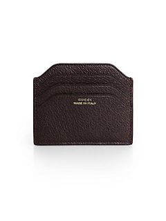 Gucci Branded Slim Card Case   Dark Chocolate