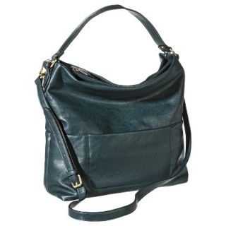 Merona Solid Hobo Handbag with Removable Crossbody Strap   Forest Green