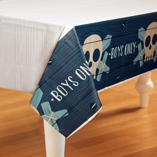 Boys Only Bash PlasticTablecover