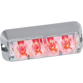 Custer Products 4 LED Strobe Light   Red, Model STRL4R