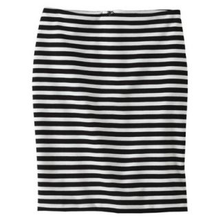 Merona Womens Ponte Pencil Skirt   Black/Cream   4