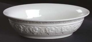 Lenox China White Linen 10 Oval Vegetable Bowl, Fine China Dinnerware   White,E