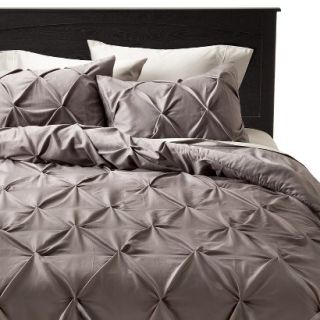 Threshold Pinched Pleat Comforter Set   Gray (King)