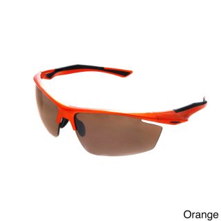 Hot Optix Hot Optix Mens Sport Wrap Sunglasses Orange Size Large