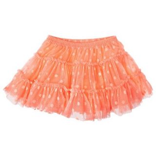 Cherokee Infant Toddler Girls Full Polkadot Skirt   Peach 2T