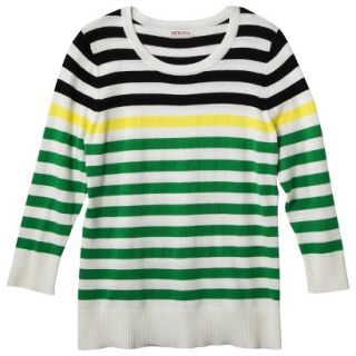 Merona Womens 3/4 Sleeve Pullover Sweater   Mahal Green   XL