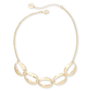 LIZ CLAIBORNE Gold Tone Loop Collar Necklace, Yellow