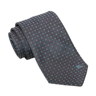Burberry Charcoal And Teal Dotted Silk Tie