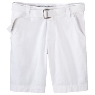 Mossimo Supply Co. Mens Belted Flat Front Shorts   Fresh White 32