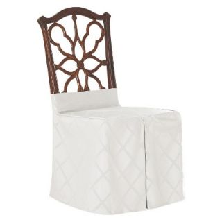 Sure Fit Durham Chair Skirt Slipcover   White