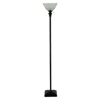 Threshold Floor Lamp with Etched Glass Shade (Includes CFL Bulb)