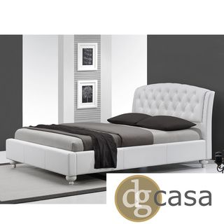 Dg Casa Mayfair White Button tufted Platform Bed