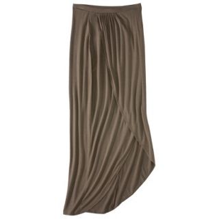 Mossimo Womens Wrap Front Maxi Skirt   Timber M