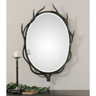 Esher Dark Bronze Oval Metal Mirror