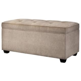 Storage Ottoman Roma Tufted End of Bed Storage Ottoman   Taupe