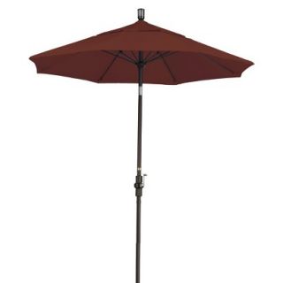7.5 Aluminum Collar Tilt Crank Patio Umbrella   Brown Olefin