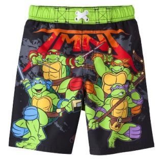 Teenage Mutant Ninja Turtles Toddler Boys Swim Trunk   Green 4T