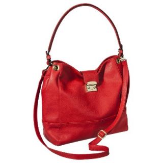 Merona Hobo Handbag with Removable Shoulder Strap   Red