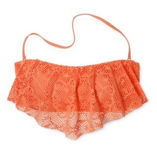 Womens Crochet Hanky Swim Top  Orange XL