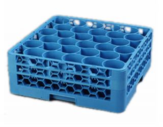 Carlisle Full Size Dishwasher Glass Rack   30 Rounded Compartments, 2 Extenders, Blue