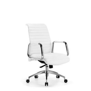 Whiteline Imports Oxford Mid Back Office Chair VC 1177P BLK / VC 1177P WHT Co