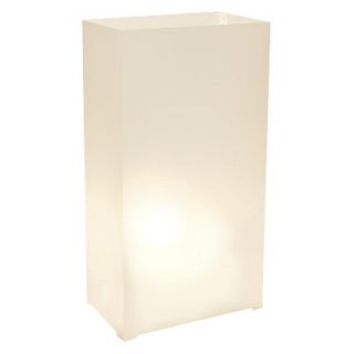 Plastic Luminaria Lanterns   White (12 Ct)