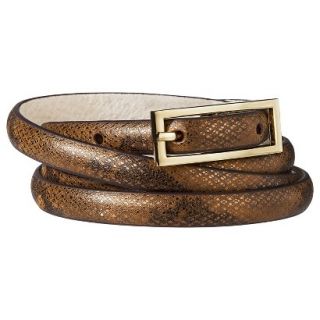 Merona Snake Skinny Belt   Brown S