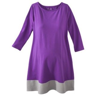 Liz Lange for Target Maternity 3/4 Sleeve Shirt Dress   Purple/Gray XS