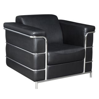 Regency Seating Black Leather Lounge Chair