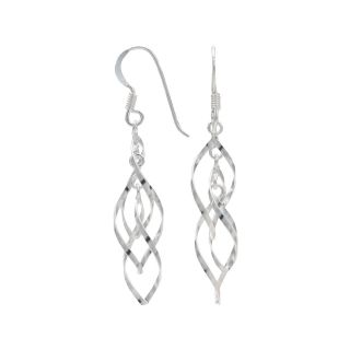 Bridge Jewelry Sterling Silver Intertwining Twist Earrings