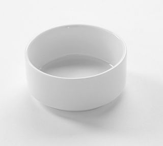 American Metalcraft 4 oz Round Jar   White Porcelain