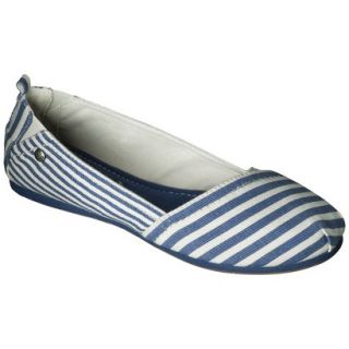 Womens Mad Love Lynnae Striped Loafer   Blue 5.5