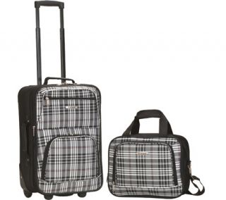Rockland 2 Piece Luggage Set F102   Black Cross Luggage Sets