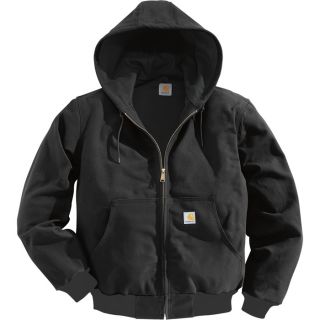 Carhartt Duck Active Jacket   Thermal Lined, Black, Small, Regular Style, Model
