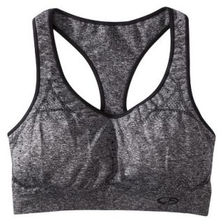 C9 by Champion Womens Seamless Racerback Bra   Black Heather L