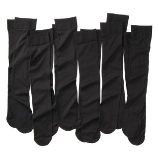 Merona Womens 6 Pack Trouser Socks   Black Opaque One Size Fits Most
