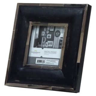 Threshold Distressed Ebony Frame with Faux Bone Outer 4x4