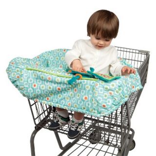 Shopping Cart and High Chair Cover with Plush Toy and Safety Strap Blue by Boppy