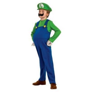 Boys Deluxe Luigi Costume w/ Inflatable Belly