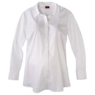 Merona Maternity Long Sleeve Shirt   White L