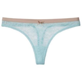 Xhilaration Juniors All Over Lace Thong   Moonstone Blue S