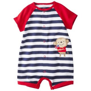 Just One YouMade by Carters Newborn Boys Striped Romper   Blue/Red NB
