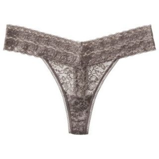 Gilligan & OMalley Womens All Over Lace Thong   Cocha Mocha XS