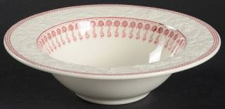 George Jones Sheridan Rim Cereal Bowl, Fine China Dinnerware   Embossed Rim,Pink