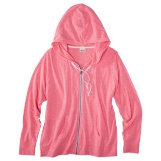 Mossimo Supply Co. Juniors Plus Size Long  Sleeve Hooded Top   Pink 2