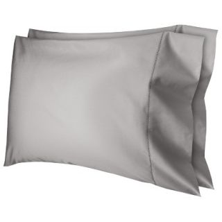 Fieldcrest Luxury Egyptian Cotton 600 Thread Count Pillowcase Set   Light Gray